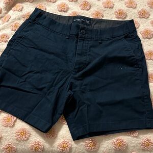 Abercrombie & Fitch Dark Blue Flat Front Shorts